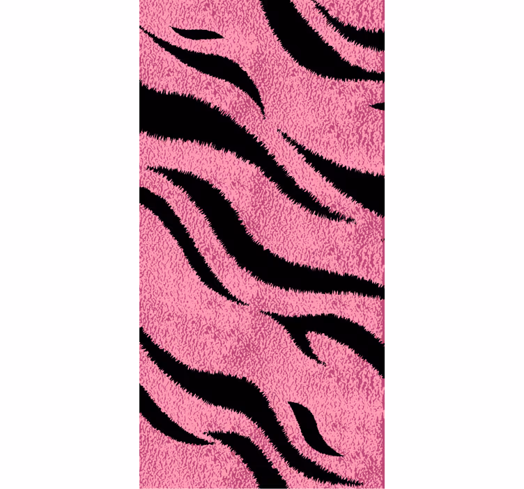 Papel mural animal piel de tigre rosa - TenVinilo