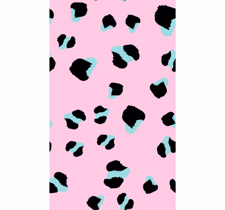 Papel mural animal leopardo rosa - TenVinilo