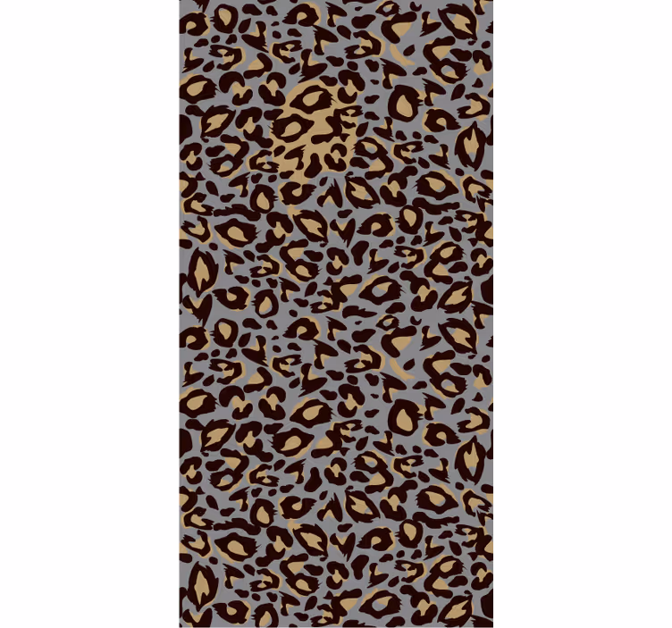 Papel mural animal fondo gris con manchas de leopardo - TenVinilo