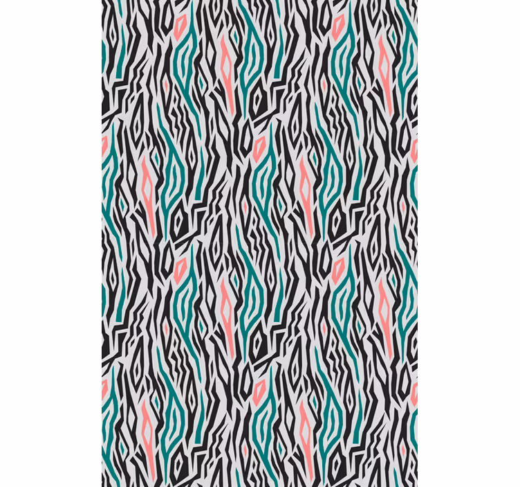 Papel mural animal cebra azul y rosa - TenVinilo