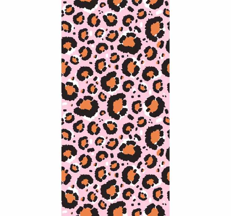 Papel mural animal motivo de leopardo rosa - TenVinilo
