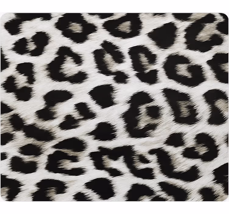 Papel mural animal estampado de leopardo blanco - TenVinilo