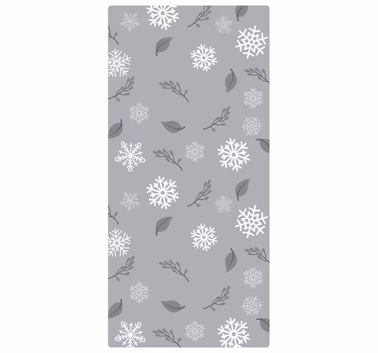 Papel mural navideño copos de nieve estacionales - TenVinilo