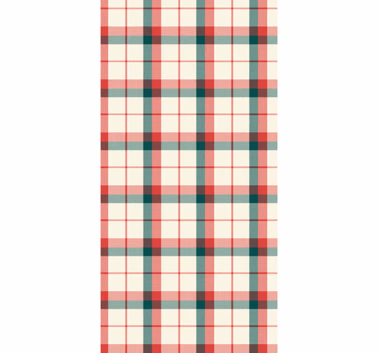 Papel mural oficinas tartan navideño - TenVinilo