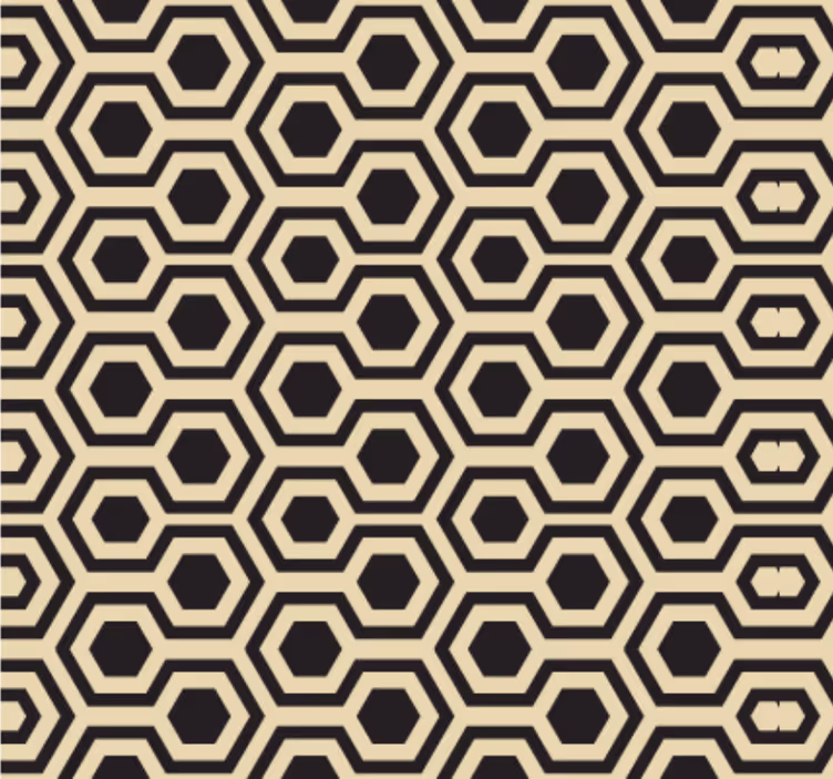 Papel mural oficinas patrón hexagonal geométrico - TenVinilo