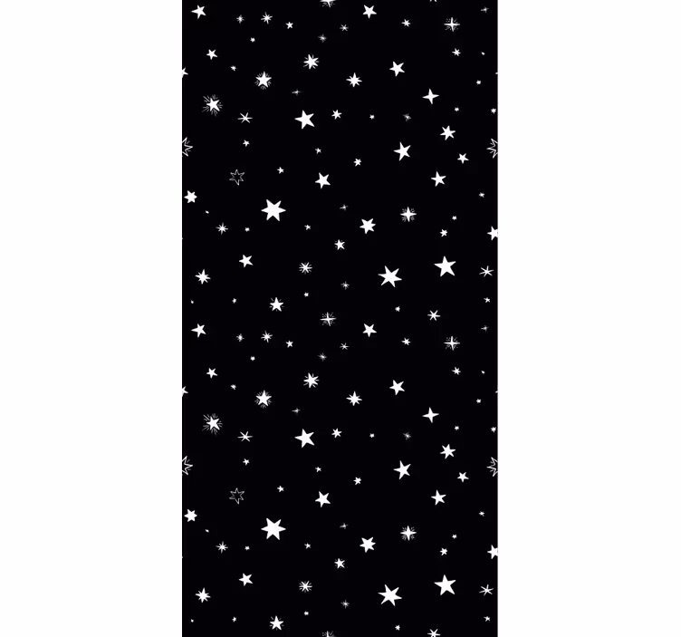 Papel mural oficinas patrones de estrellas en blanco y negro - TenVinilo