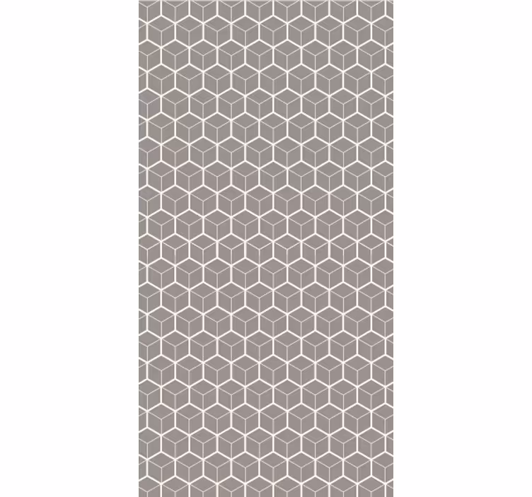 Papel mural oficinas patrón hexagonal gris y blanco - TenVinilo
