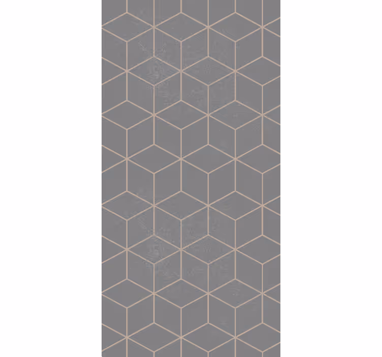 Papel mural oficinas patrón hexagonal gris geométrico - TenVinilo