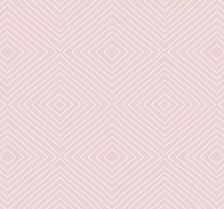 Papel mural pasillo patrón cuadrado rosa minimalista - TenVinilo