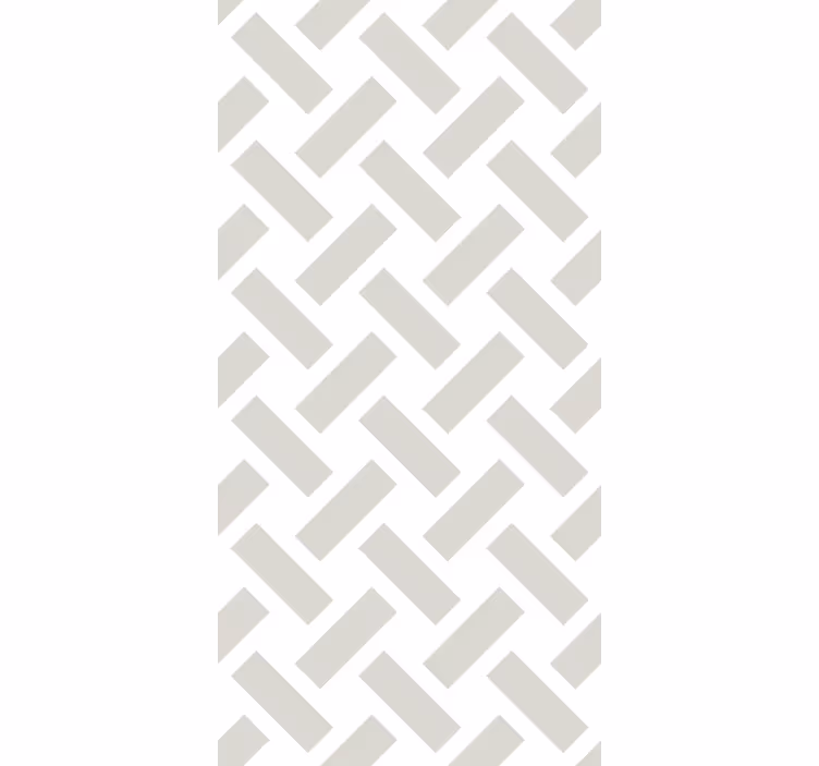 Papel mural pasillo patrón geométrico blanco cuadrado - TenVinilo
