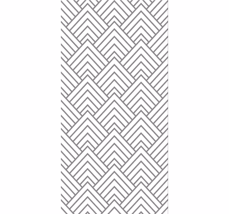 Papel mural comedor patrón geométrico triángulos blancos - TenVinilo