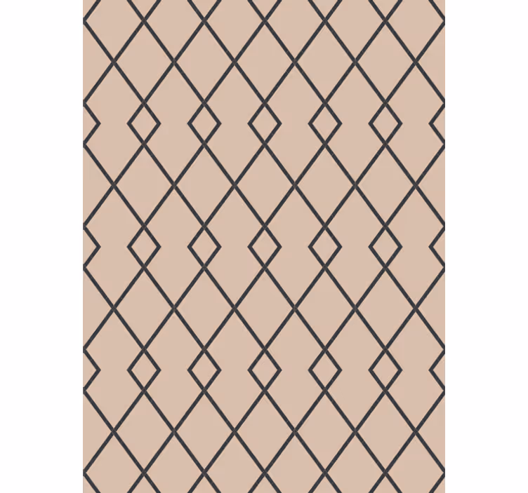 Papel mural comedor patrón diamante beige geométrico - TenVinilo