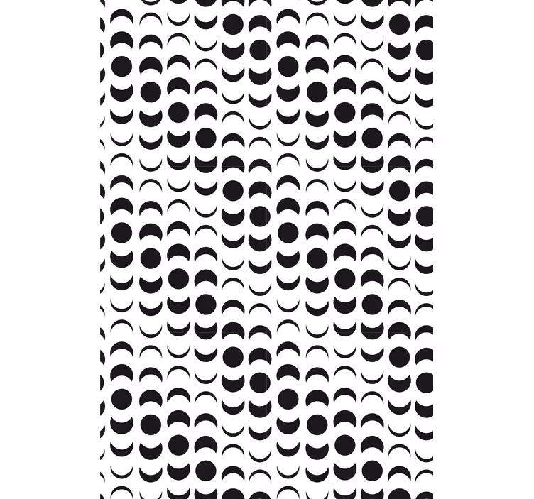 Papel mural comedor semicírculos monocromáticos - TenVinilo