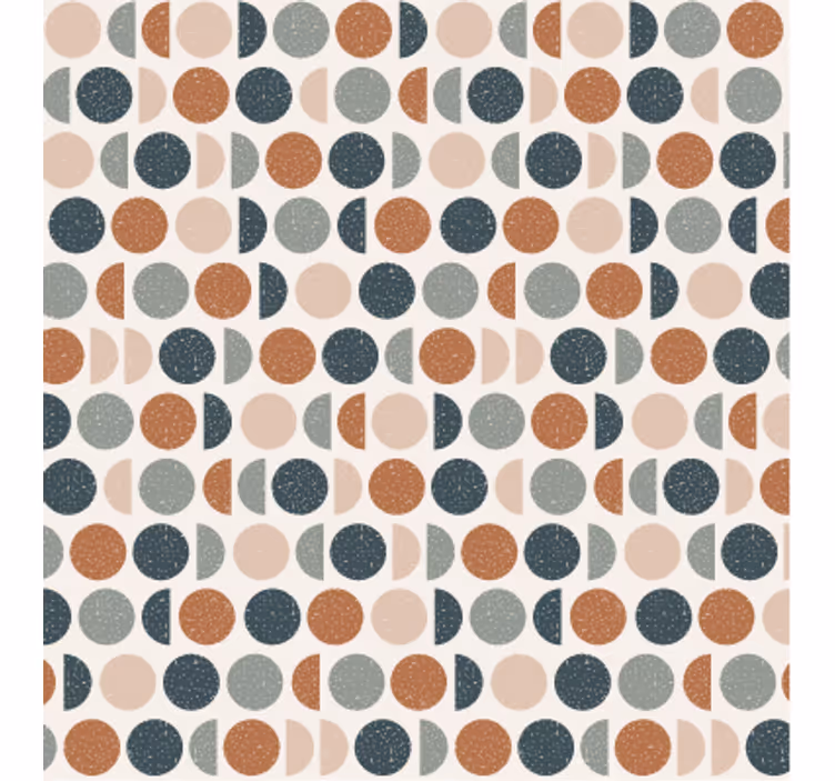 Papel mural geométrico dots retro - TenVinilo