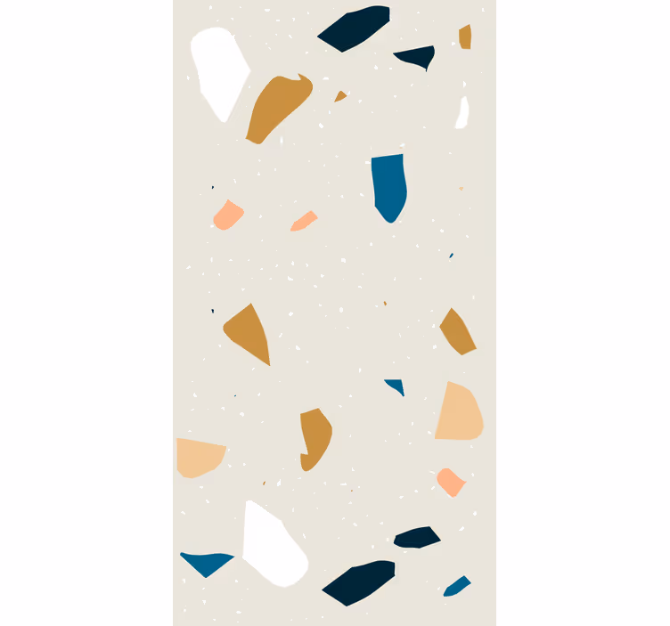 Papel mural geométrico salpicadura de terrazzo - TenVinilo