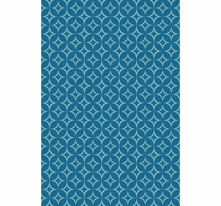 Papel mural geométrico círculos azules elegantes - TenVinilo