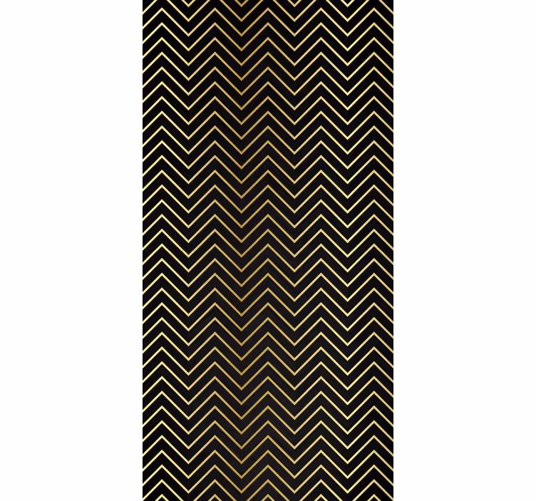 Papel mural geométrico motivo chevron dorado - TenVinilo