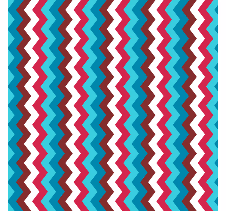 Papel mural geométrico patrón de olas en zigzag - TenVinilo