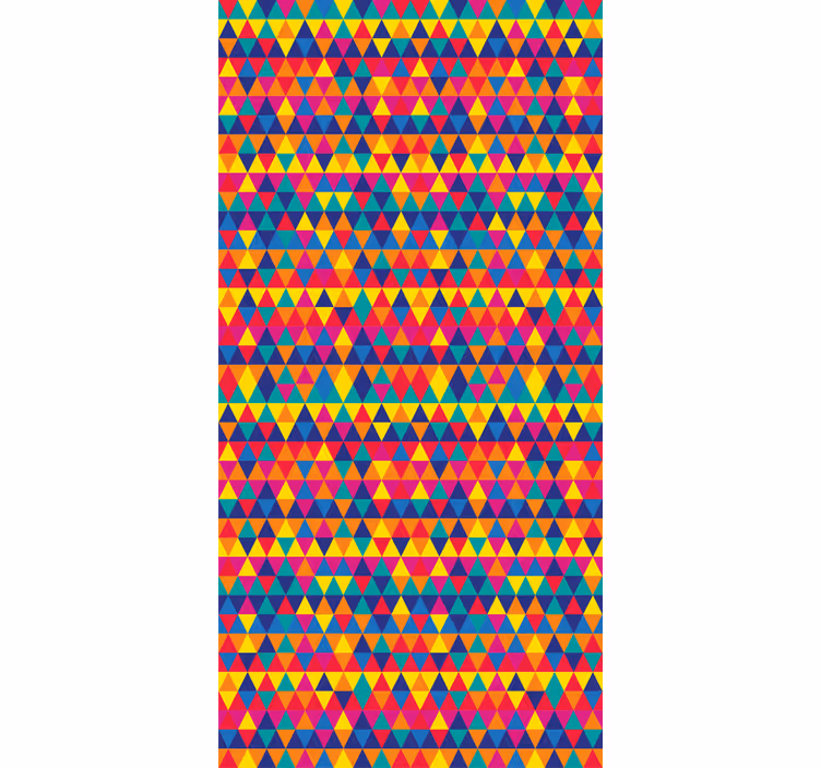 Papel mural geométrico triángulos coloridos - TenVinilo