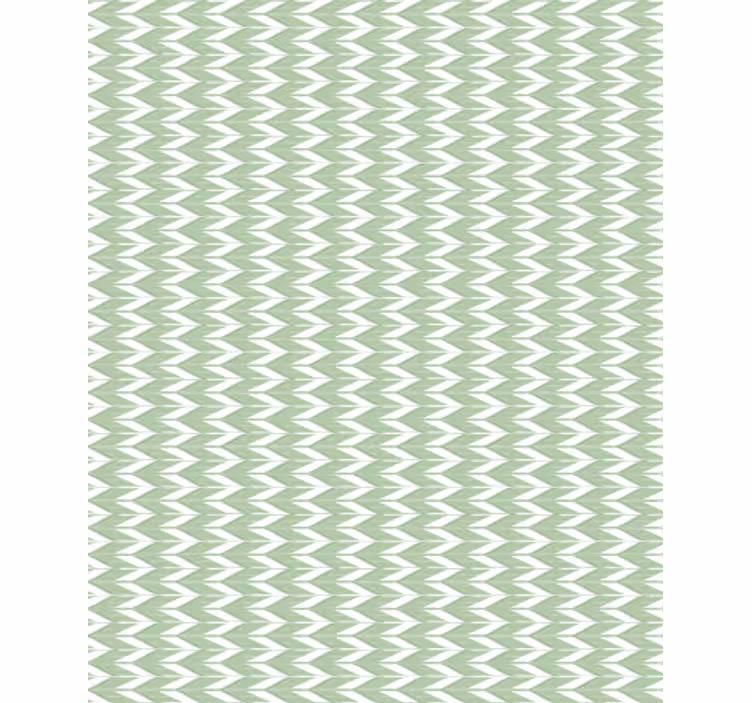 Papel mural geométrico patrón chevron verde - TenVinilo