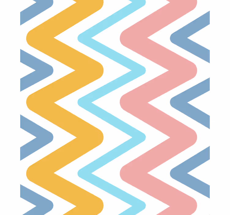Papel mural geométrico zigzag vivo - TenVinilo