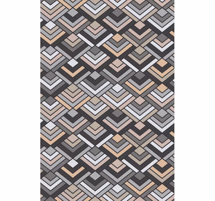 Papel mural geométrico formas de chevron superpuestas - TenVinilo