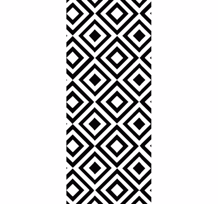 Papel mural geométrico en blanco y negro - TenVinilo