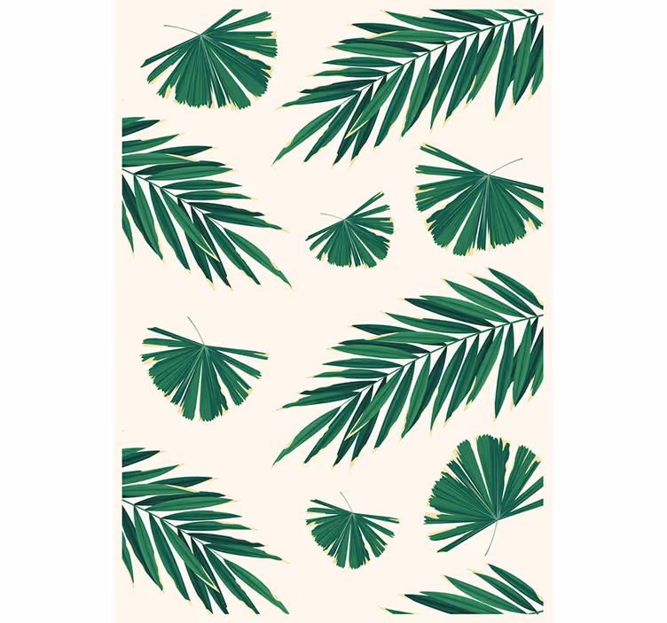 Papel mural naturaleza hojas verdes exuberantes - TenVinilo