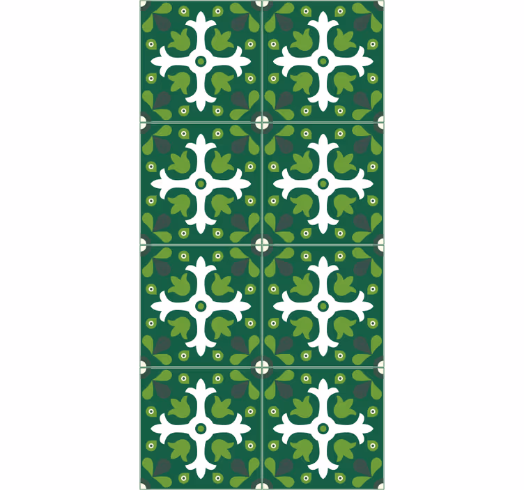 Papel mural naturaleza estampado botánico esmeralda - TenVinilo