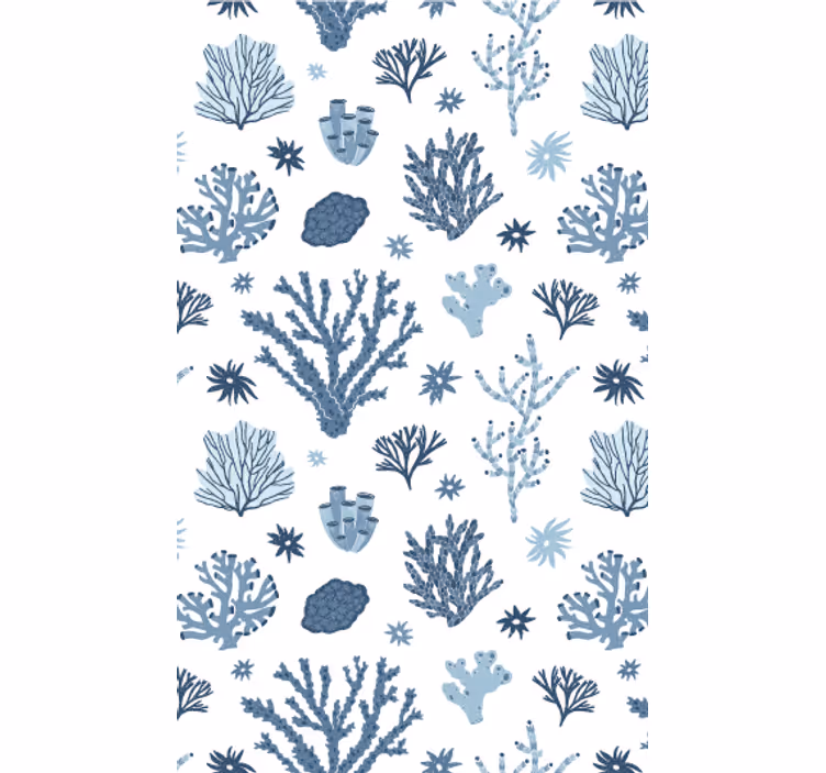 Papel mural naturaleza patrón de arrecife de coral - TenVinilo