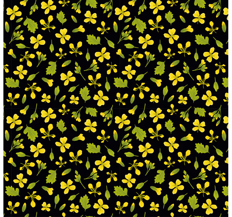 Papel mural naturaleza patrón floral vibrante - TenVinilo