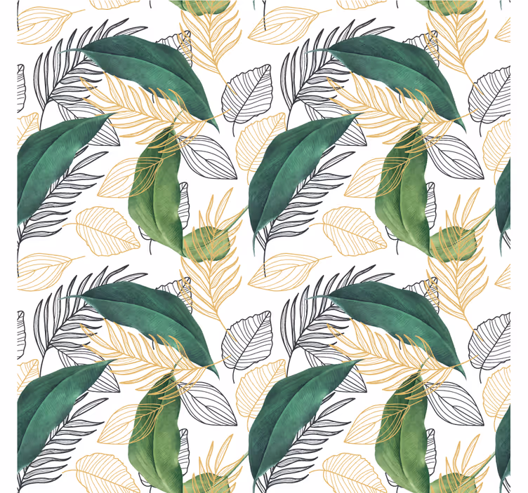 Papel mural naturaleza elemento de follaje rico - TenVinilo