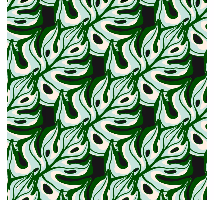 Papel mural naturaleza estampado de follaje tropical - TenVinilo