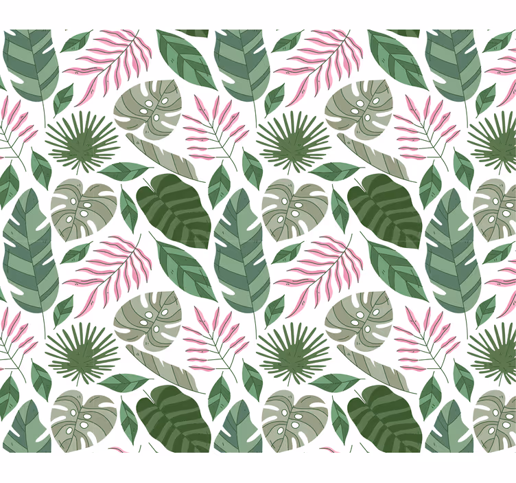 Papel mural naturaleza motivos de follaje tropical - TenVinilo