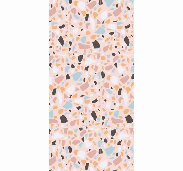 Papel mural textura acuarela rosa y azul terrazzo - TenVinilo