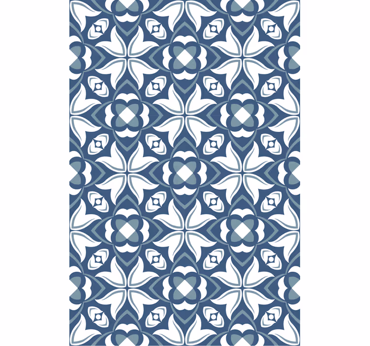 Papel mural azulejos elementos botánicos elegantes - TenVinilo