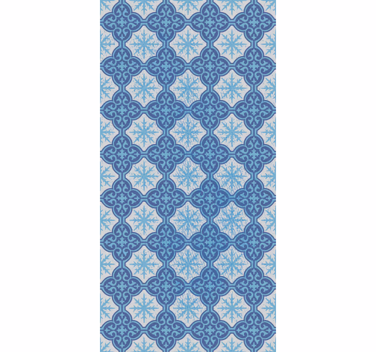 Papel mural azulejos emblema de copo de nieve - TenVinilo