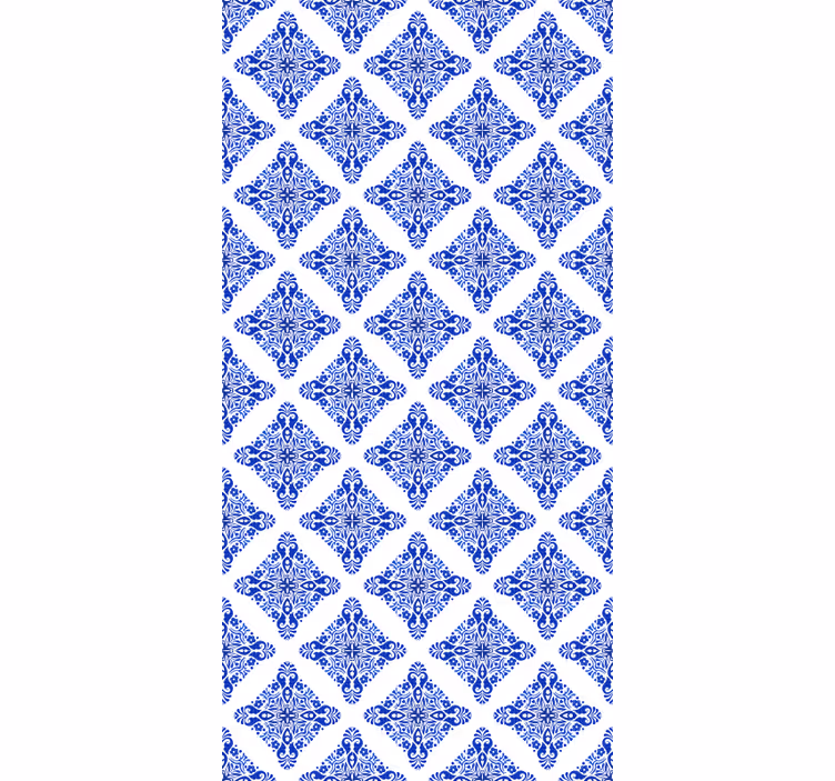 Papel mural azulejos azul estampado - TenVinilo