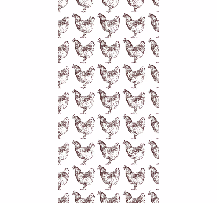 Papel mural infantil diseño de gallo original - TenVinilo
