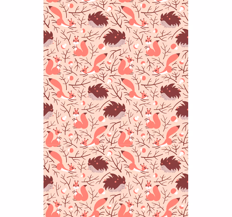 Papel mural infantil motivo de fauna - TenVinilo