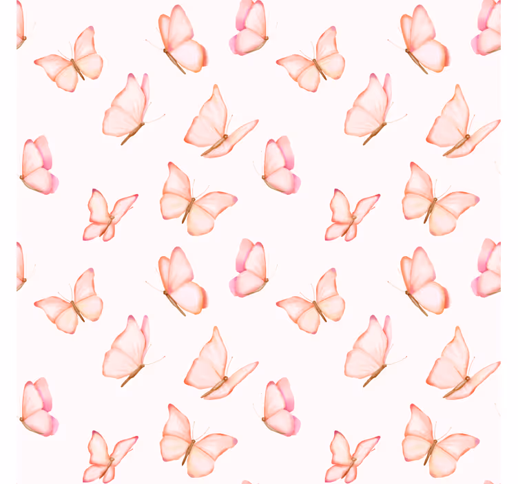 Papel mural mariposas patrón rosa - TenVinilo