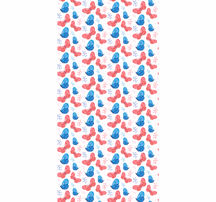 Papel mural mariposas con ramas - TenVinilo