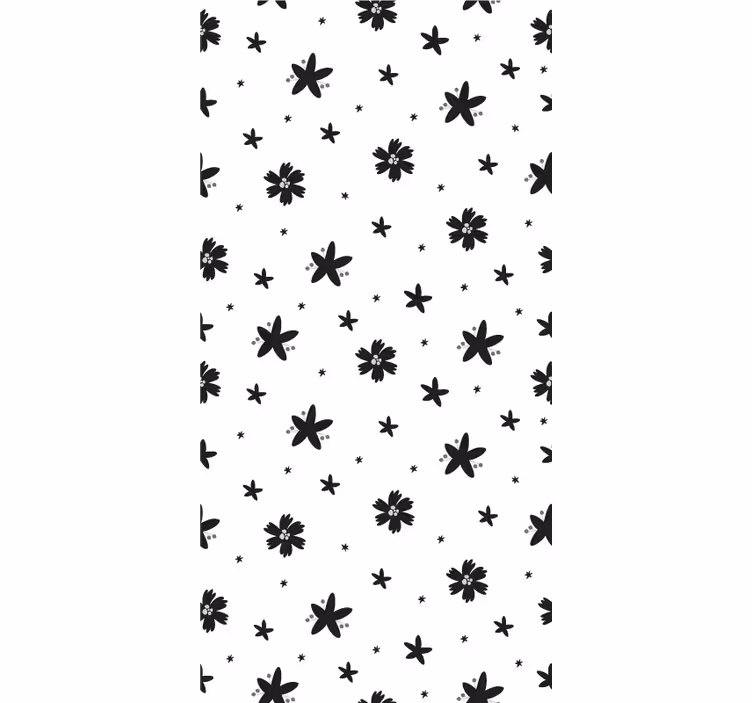 Papel mural pasillo diseño en blanco y negro - TenVinilo