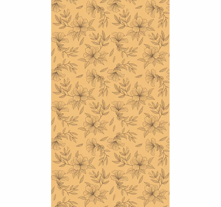 Papel mural pasillo patrones estilizados beige - TenVinilo