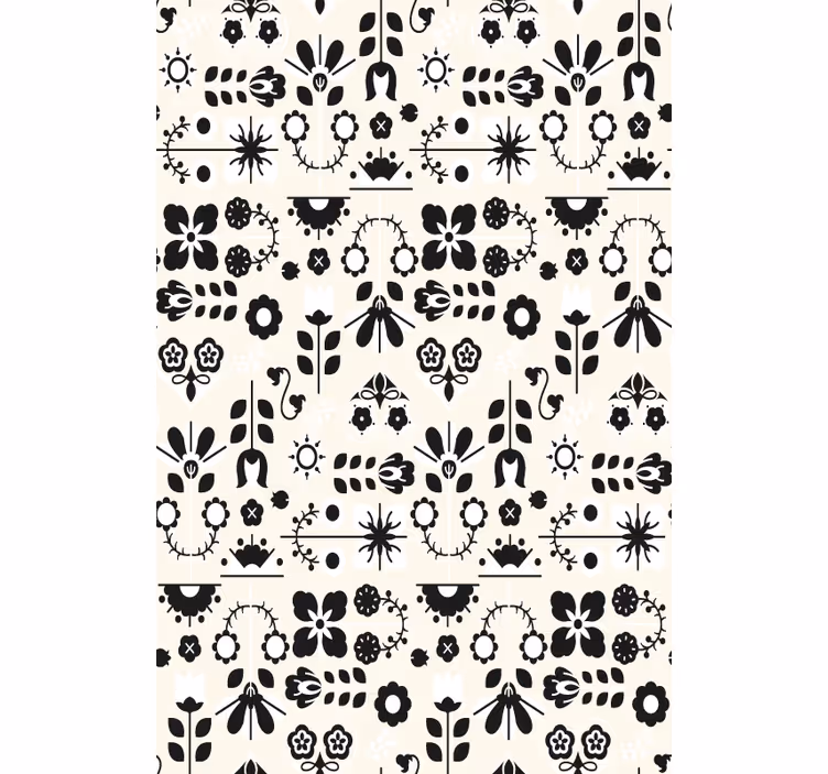 Papel mural pasillo con encantadores patrones florales - TenVinilo
