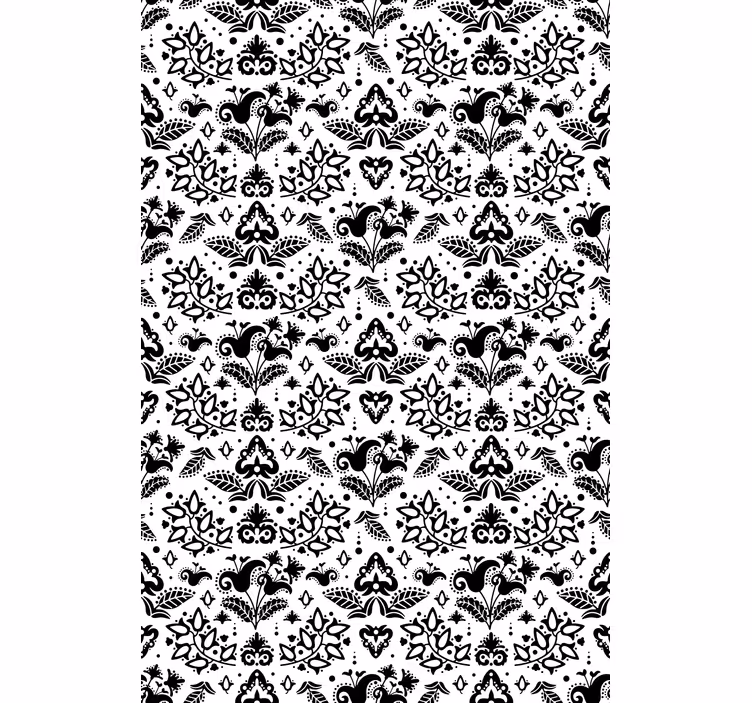 Papel mural pasillo elementos florales elegantes - TenVinilo