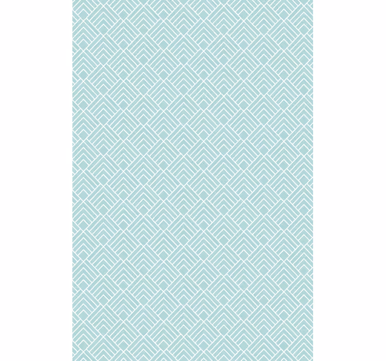 Papel mural nórdico líneas zigzagueantes azul claro - TenVinilo