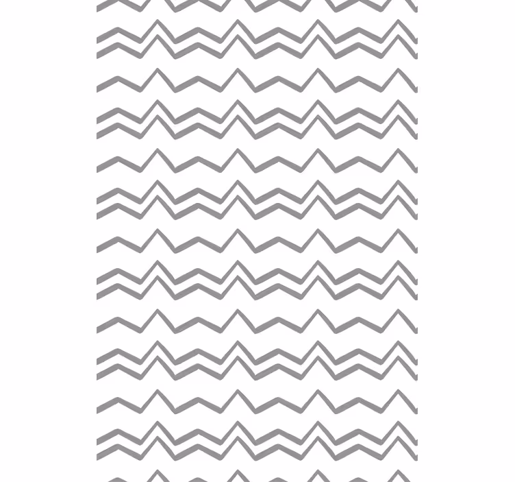 Papel mural nórdico patrón de zigzag gris irregular - TenVinilo