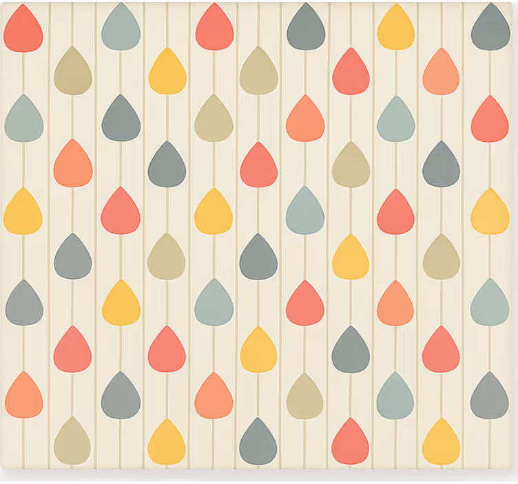 Papel mural nórdico gotas de lluvia coloridas - TenVinilo