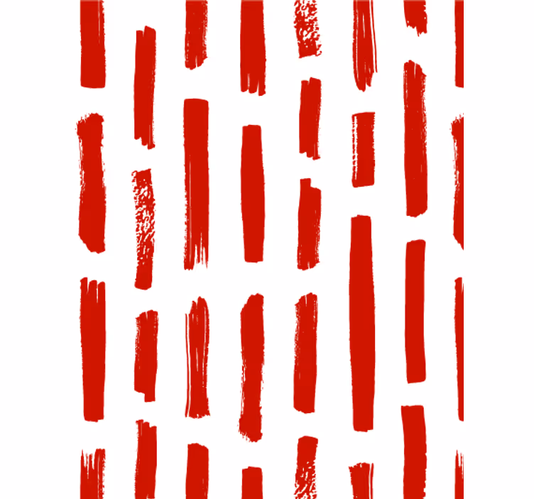 Papel mural living comedor rayas rojas y blancas - TenVinilo